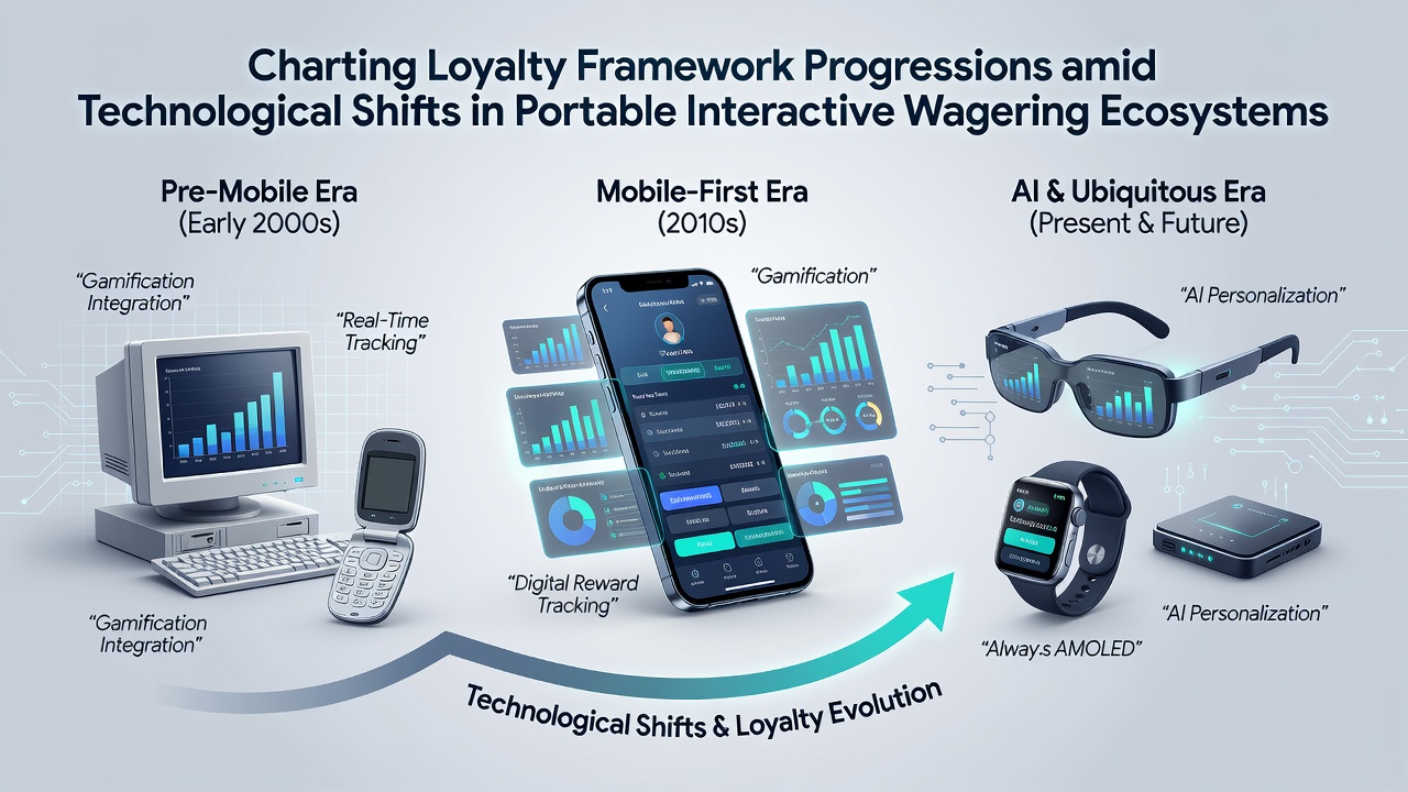 Analytics dashboard showing loyalty tier advancements linked to mobile wagering activity and technology integration metrics